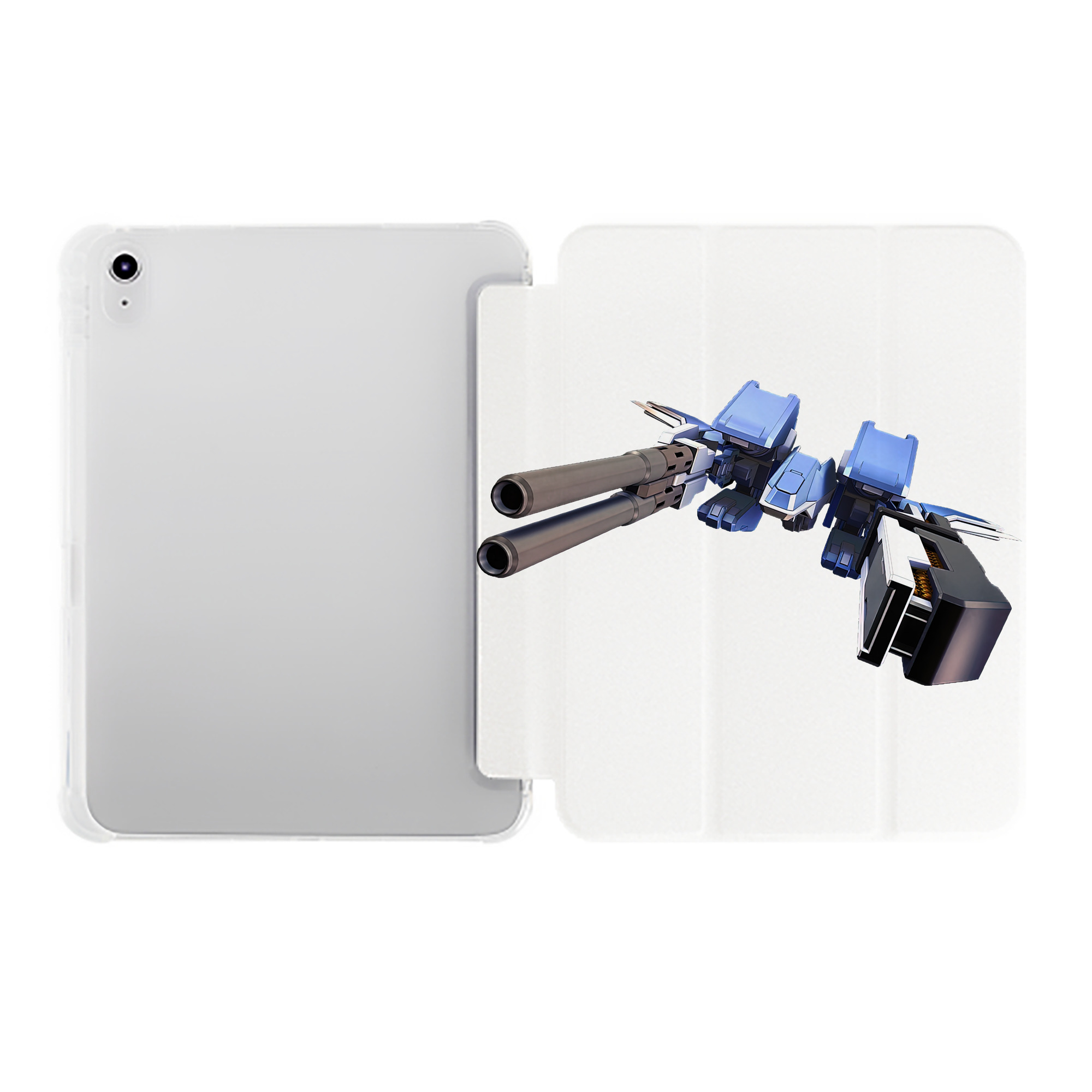 （画像用） 機動戦士ガンダム Mobile Suit Gundam IPad ケース ペン収納付き 三つ折りスタンド PUレザー×シリコン 対応機種9.5/10.5/10.9インチ